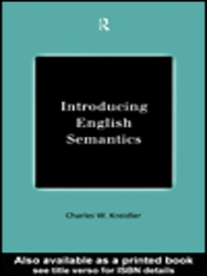 cover image of Introducing English Semantics